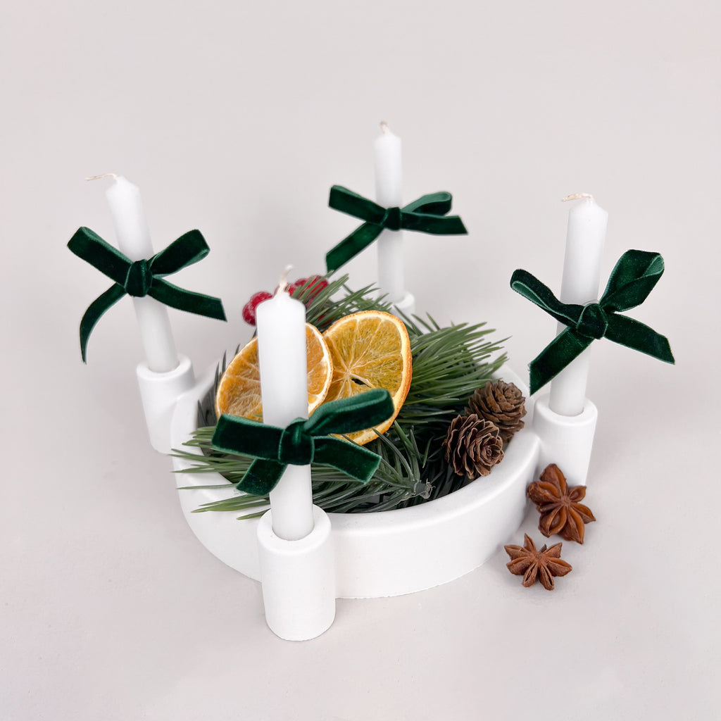 Silikonform ~ kleiner Adventskranz für Baumkerzen mit einem Ø von 19 c | Shelby Home