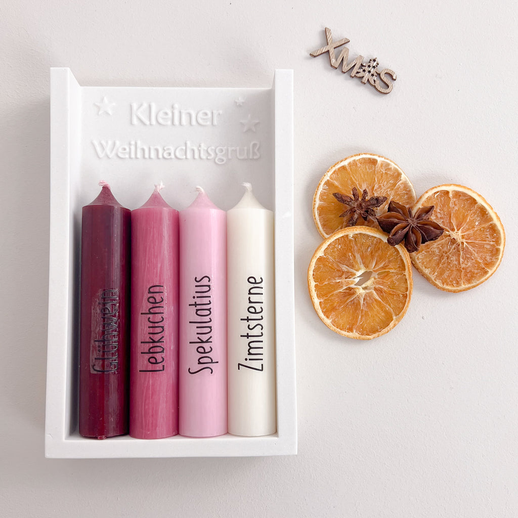 Silikonform ~ Kerzengeschenkset "kleiner Weihnachtsgruß"