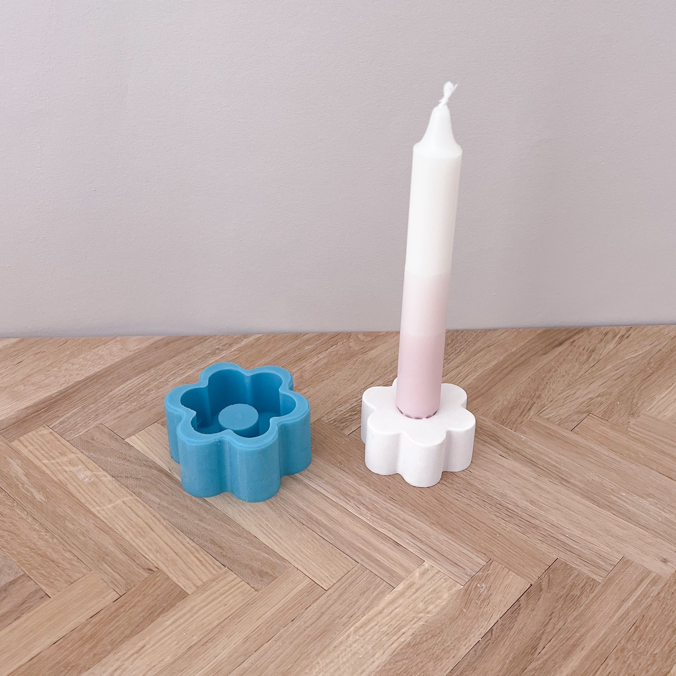 2er Set Silikon-Gießform Für Runde Kerzenhalter – Perfekt Für Teelichter & Stabkerzen, DIY Mit Harz, Beton, Gips